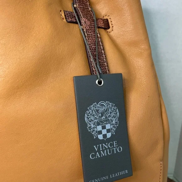 Vince Camuto Leather Rilo Tan/Brown Tote Bag